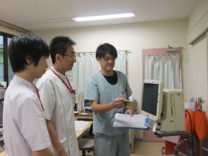 ▲院内教育(ME機器勉強会の様子)